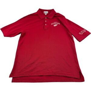 G-III Sports by Carl Banks Red Short Sleeve Polo Size Large - Stanley Cup Champs